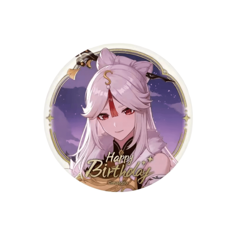 Anime Genshin Impact Ningguang Happy Birthday Badge