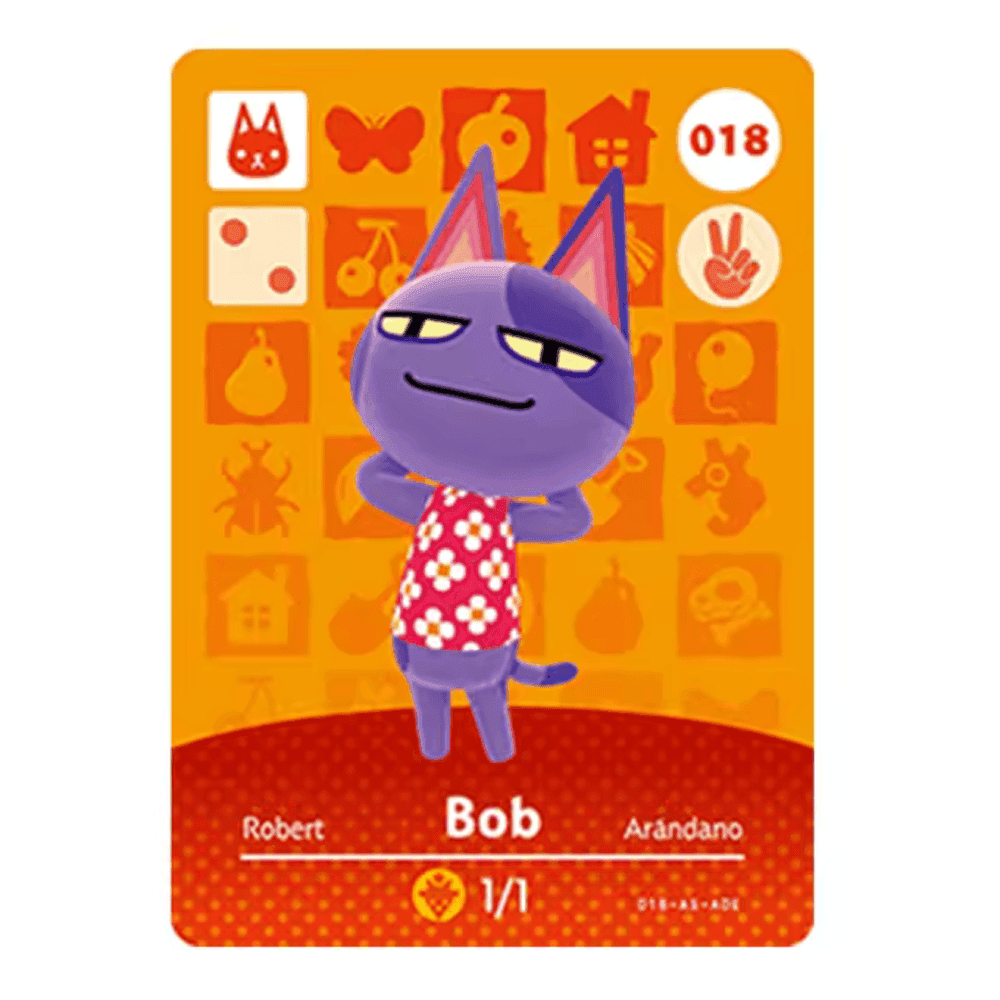 Anime Animal Crossing Bob Amiibo Card