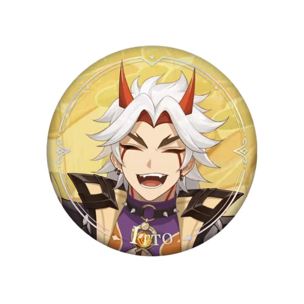 Anime Genshin Impact Arataki Itto Original Authentic Badge