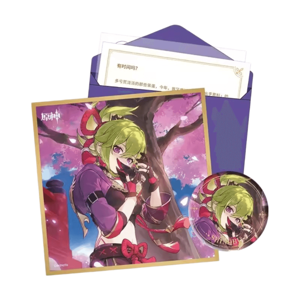 Anime Genshin Impact Kuki Shinobu Birthday Gift Box Set