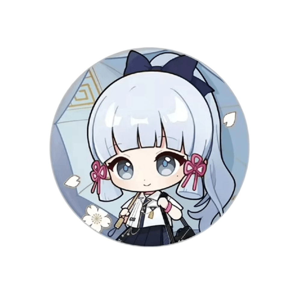 Anime Genshin Impact Ayaka Print Badge