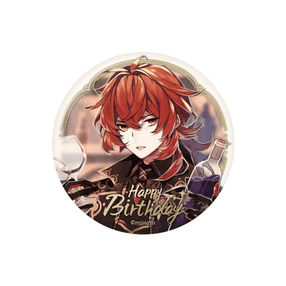 Anime Genshin Impact Diluc Birthday Series Badge