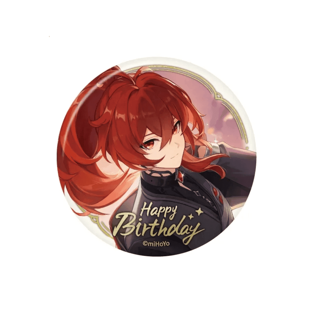 Genshin Impact Anime Diluc Birthday Series Badge