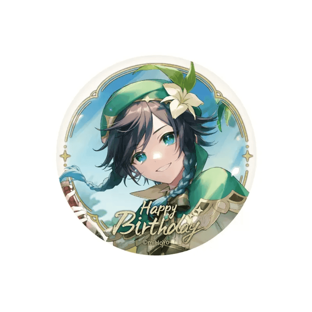 Genshin Impact Anime Venti Birthday Series Badge