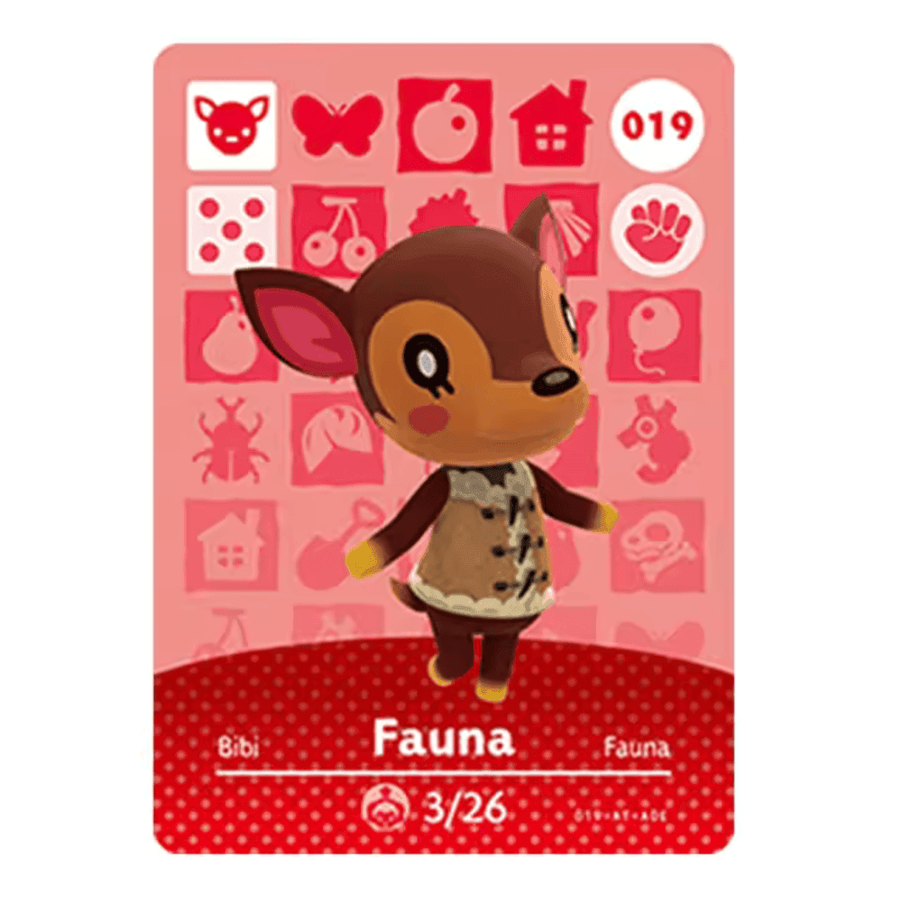 Anime Animal Crossing Fauna Amiibo Card