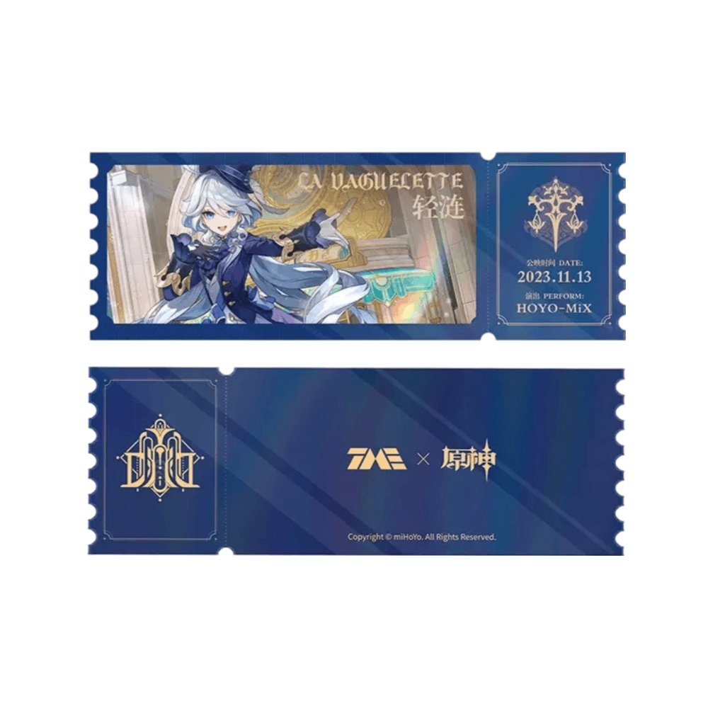 Anime Genshin Impact Acrylic Commemorative Ticket