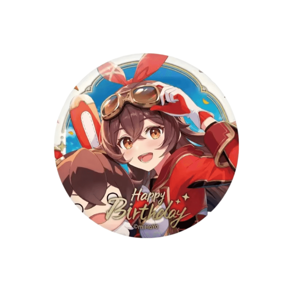 Anime Genshin Impact Amber Happy Birthday Badge