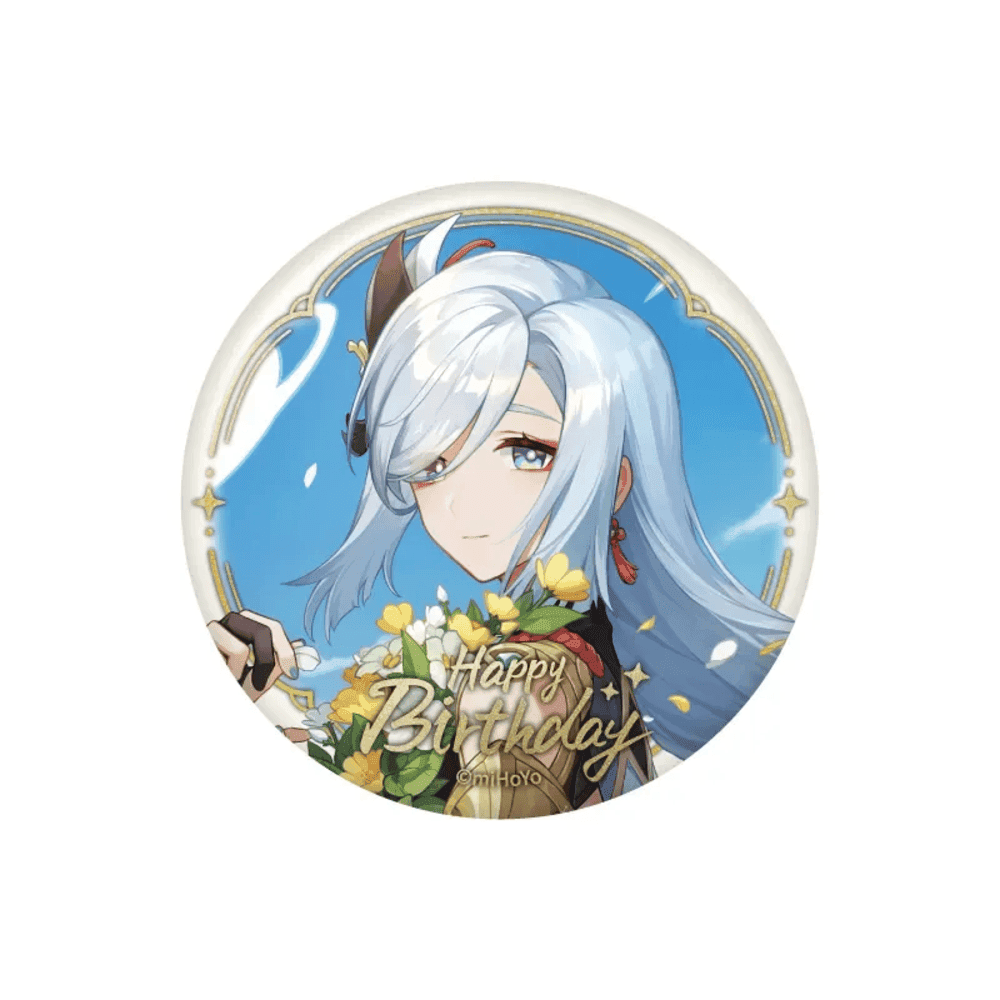 Anime Genshin Impact Shenhe Birthday Series Badge