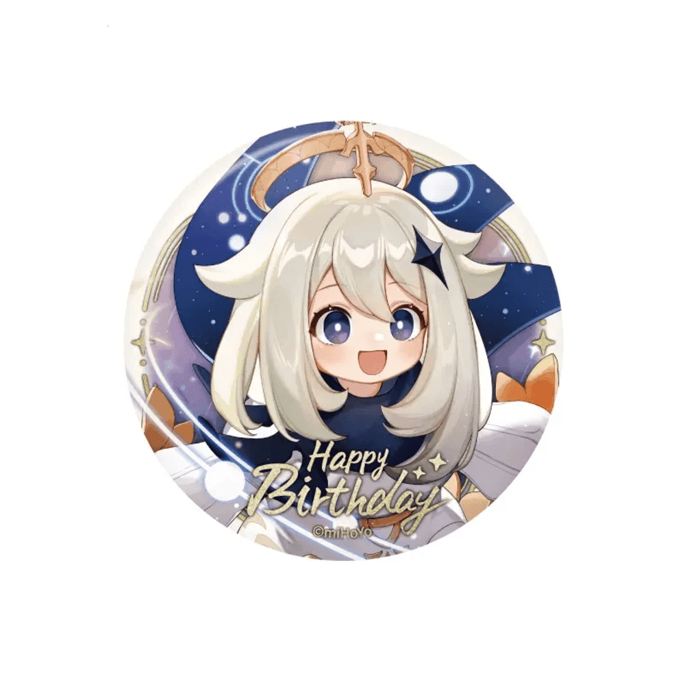 Anime Genshin Impact Paimon Birthday Series Badge