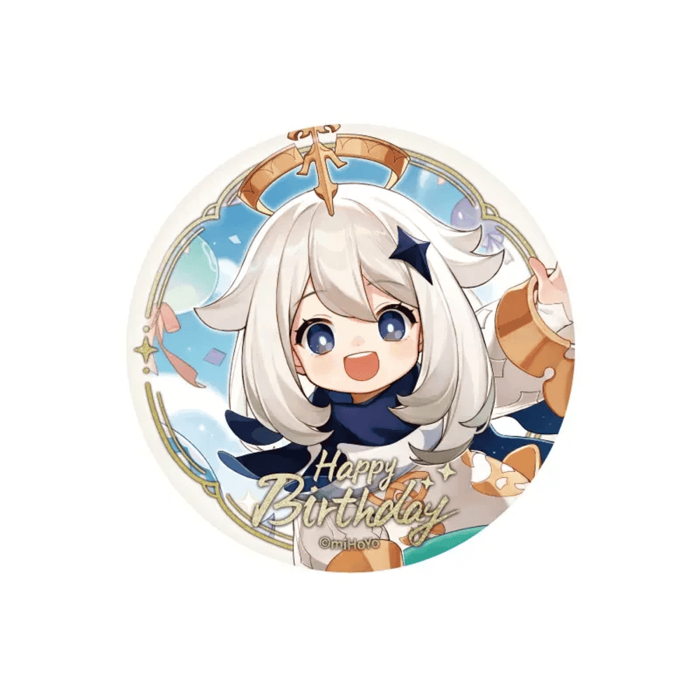 Genshin Impact Anime Paimon Birthday Series Badge