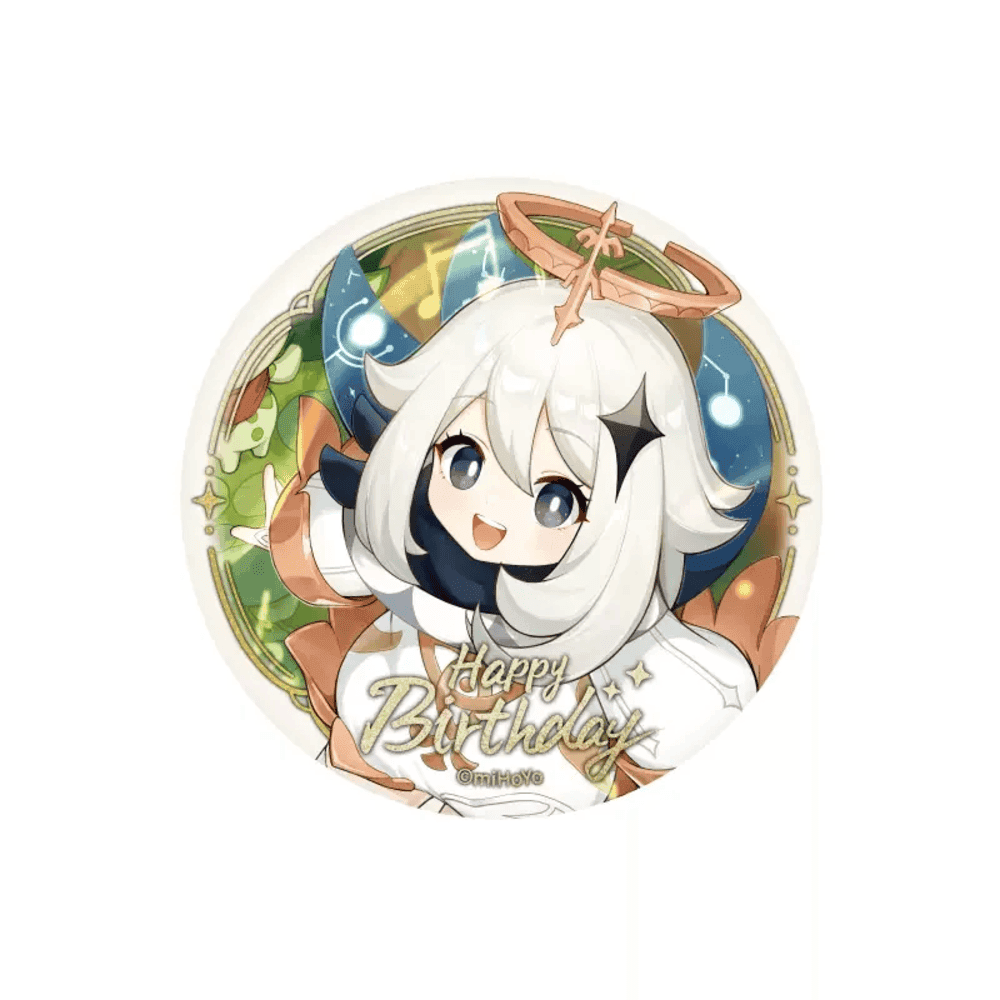 Genshin Impact Paimon Anime Birthday Series Badge