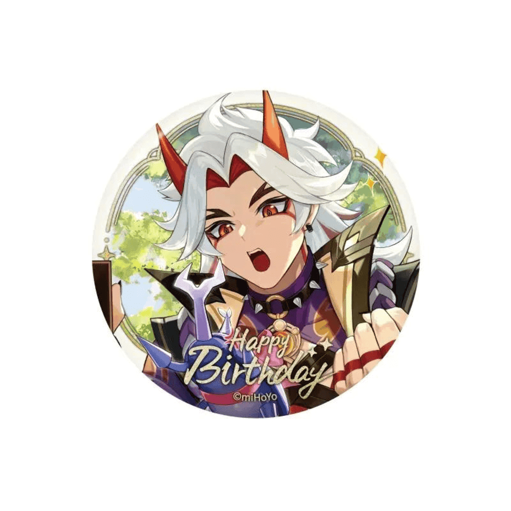 Anime Genshin Impact Arataki Itto Birthday Series Badge