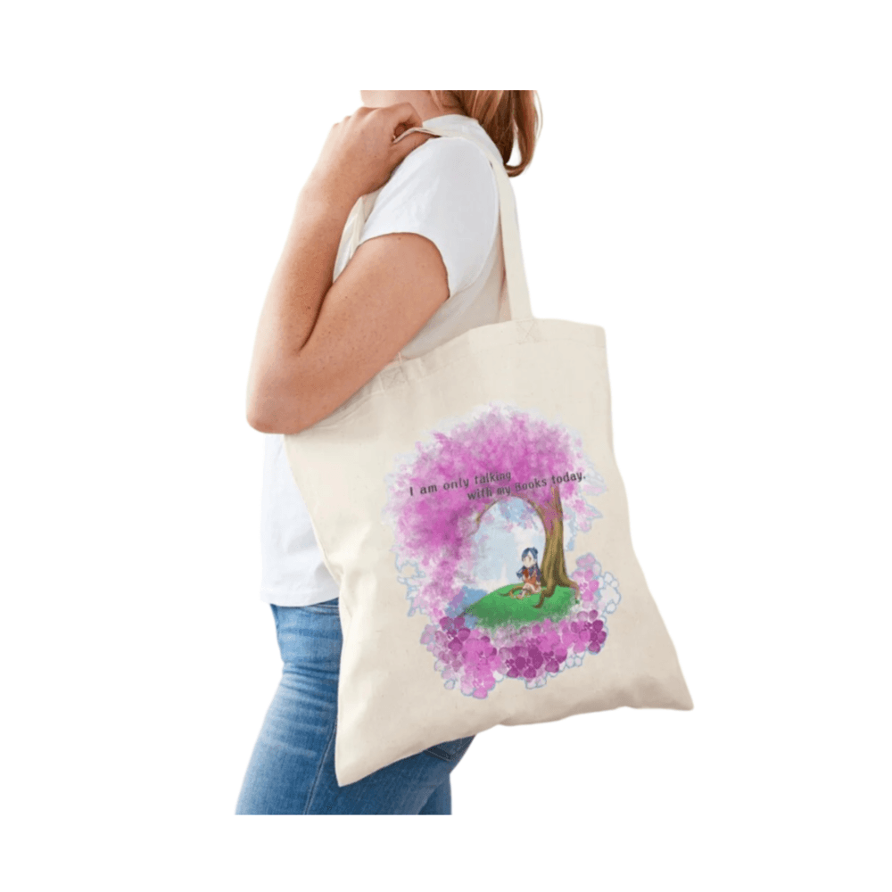 I Am Only Talking To My Books Today Ascendance Of A Bookworm Tote Bag — detail 1