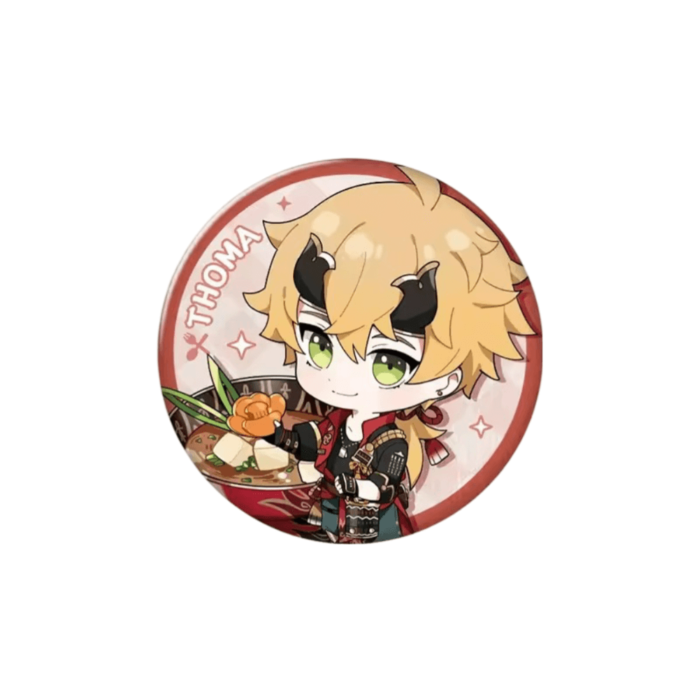 Anime Genshin Impact Thoma Badge Pin