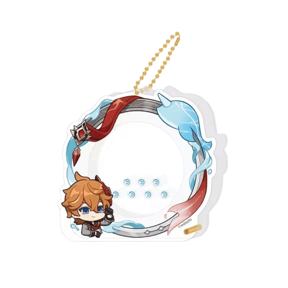 Anime Genshin Impact Tartaglia Acrylic Storage Keychain