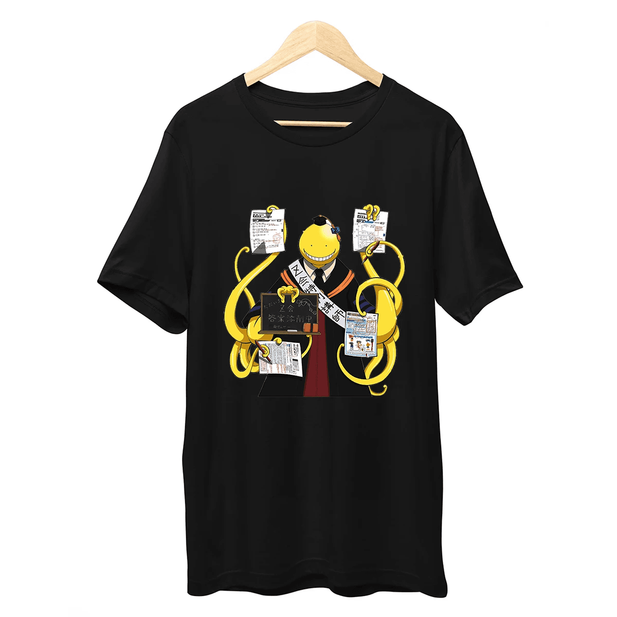 Anime Assassination Classroom Koro-Sensei Black And White T-Shirt