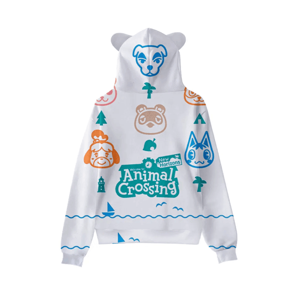 Anime Animal Crossing Cat Ears Casual Hoodie — detail 1