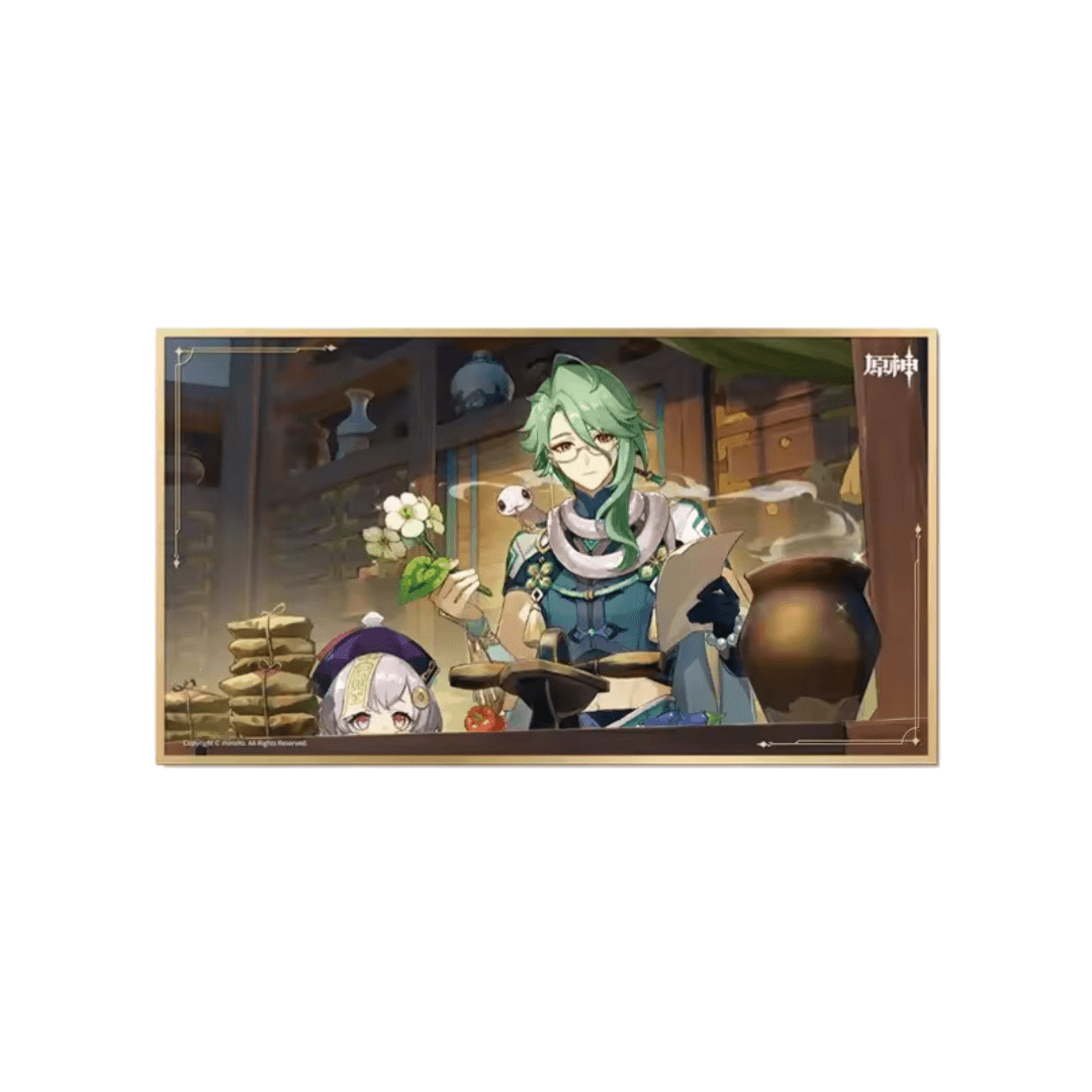 Anime Genshin Impact Baizhu Colored Paper