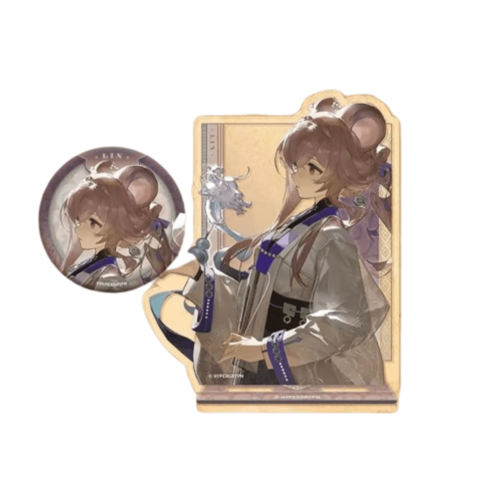 Anime Arknights Lin Acrylic Stand Badge Set