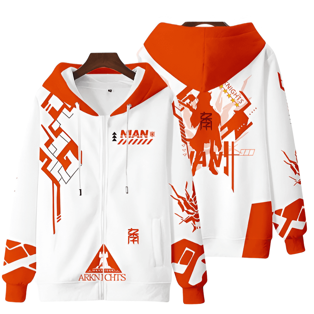 Arknights Anime Nian Zipper Hoodie