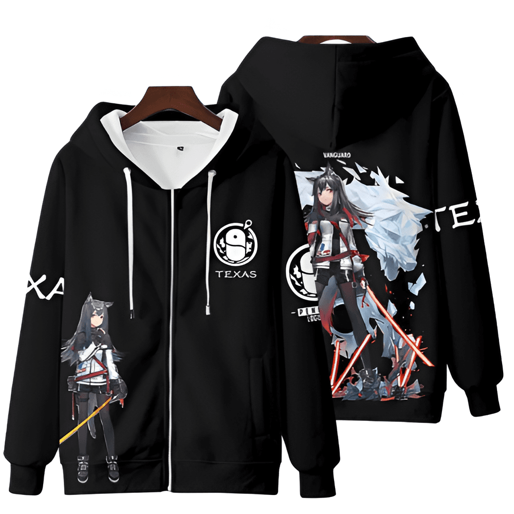 Anime Arknights Texas Zipper Hoodie