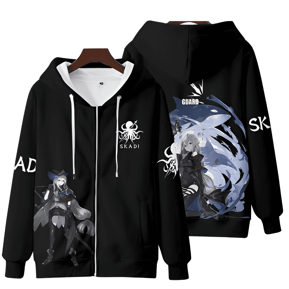 Anime Arknights Skadi Zipper Hoodie