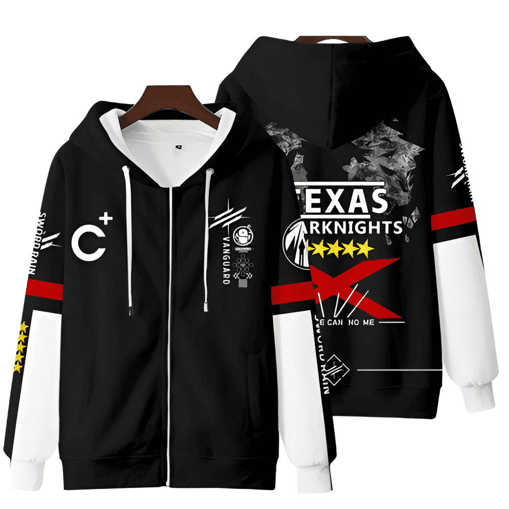 Arknights Anime Vanguard Texas Zipper Hoodie