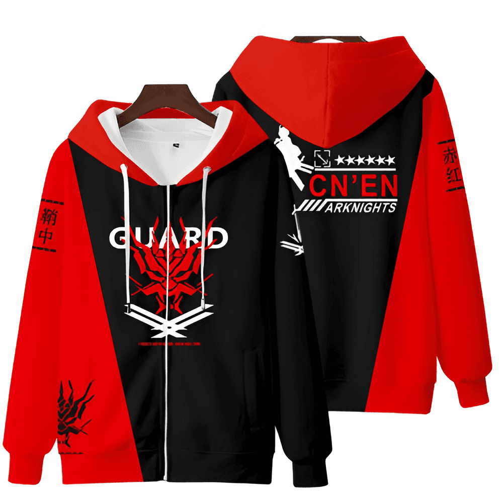 Anime Arknights Guard Chen Zipper Hoodie