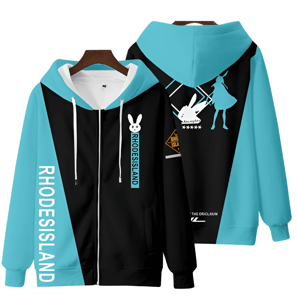 Anime Arknights Rhodes Island 3D Zipper Hoodie