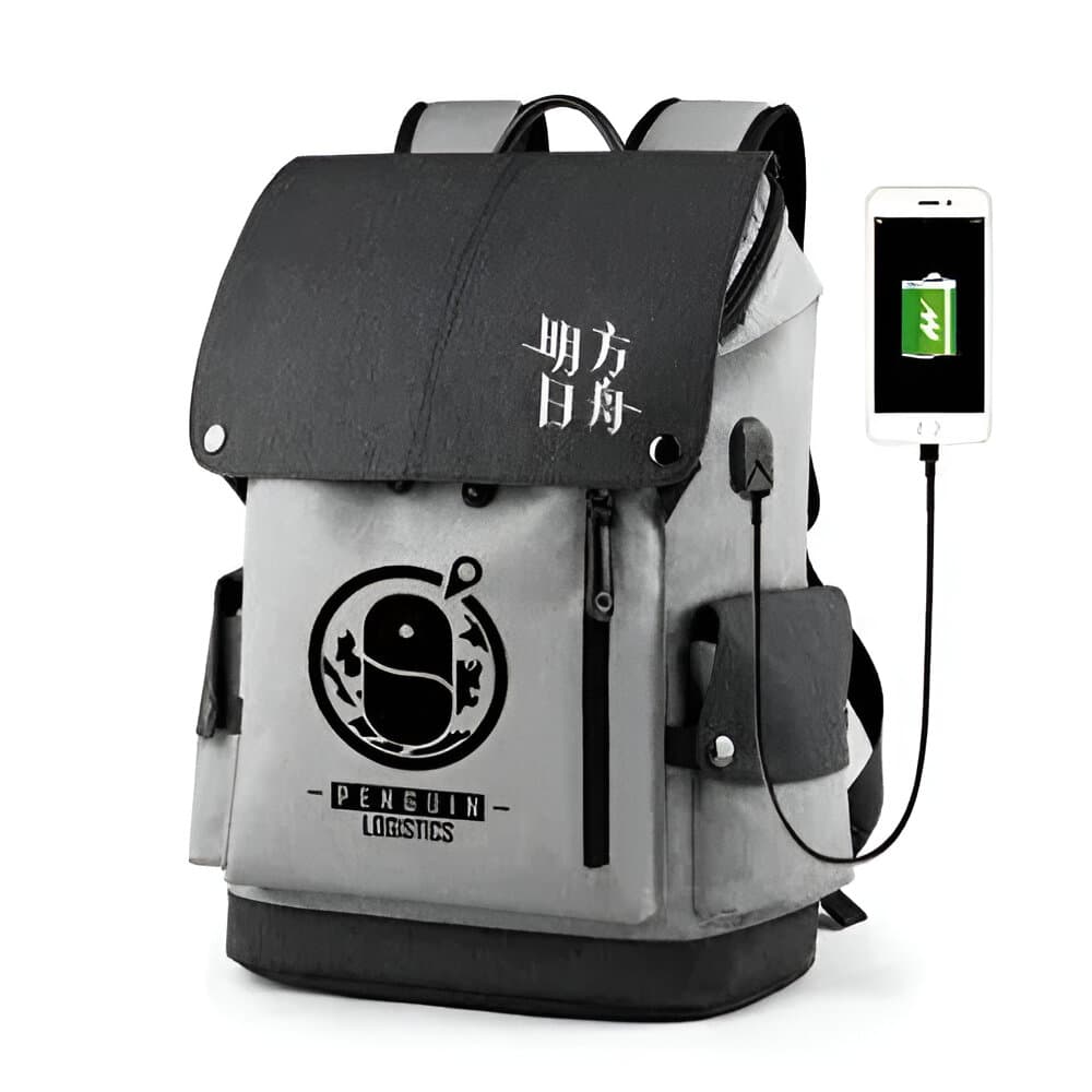 Anime Arknights Penguin Logistics USB Port Backpack