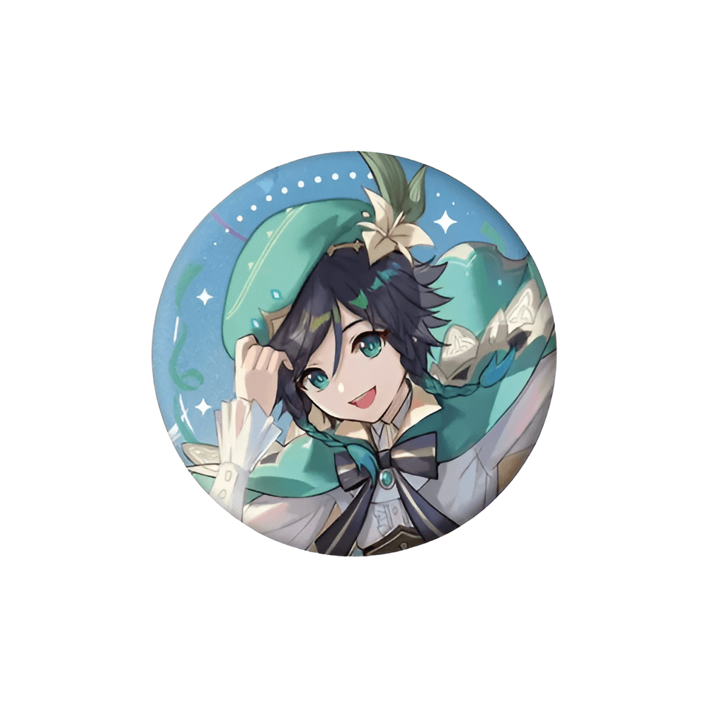 Genshin Impact Venti Anime Tinplate Badge