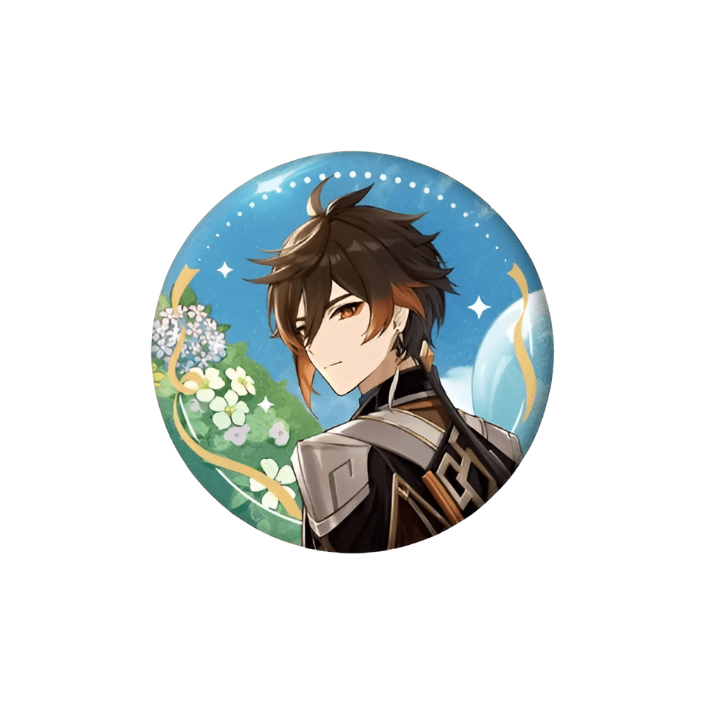 Genshin Impact Zhongli Anime Badge