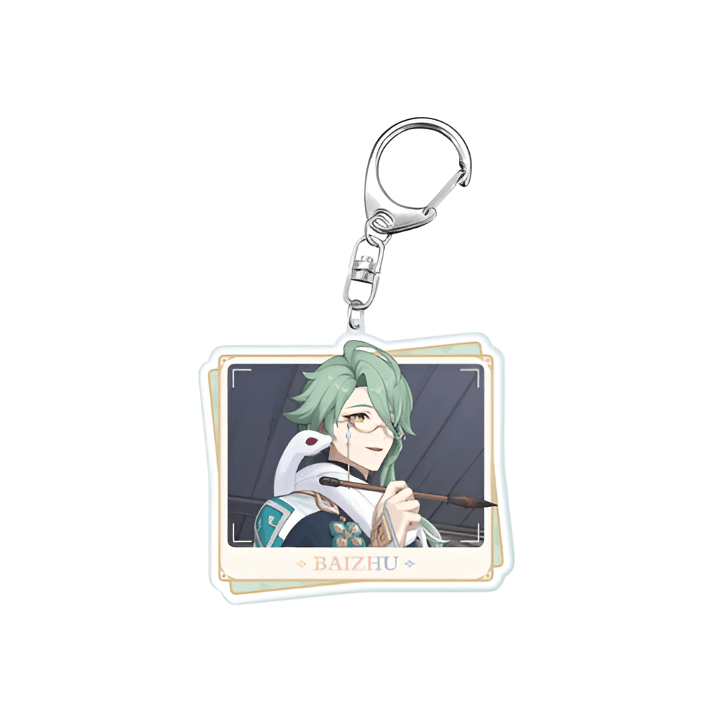 Anime Genshin Impact Baizhu Acrylic Keychain