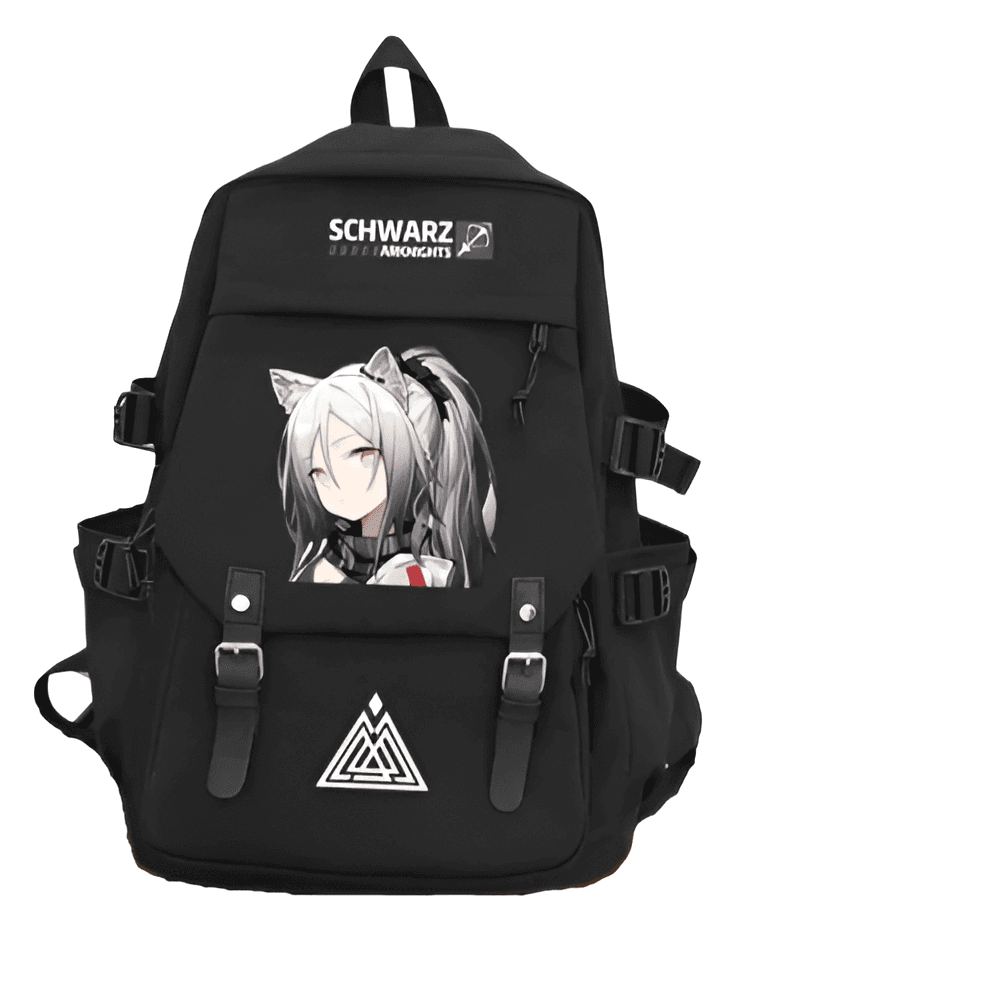 Anime Arknights Schwarz Printed Backpack