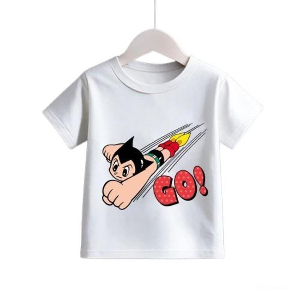 Anime Astro Boy Printed Short Sleeve T-Shirt — detail 1