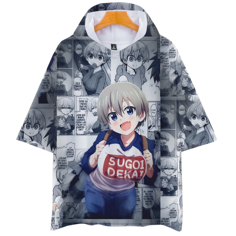 Uzaki-Chan Wants To Hang Out Anime Hana Short Sleeve Hoodie