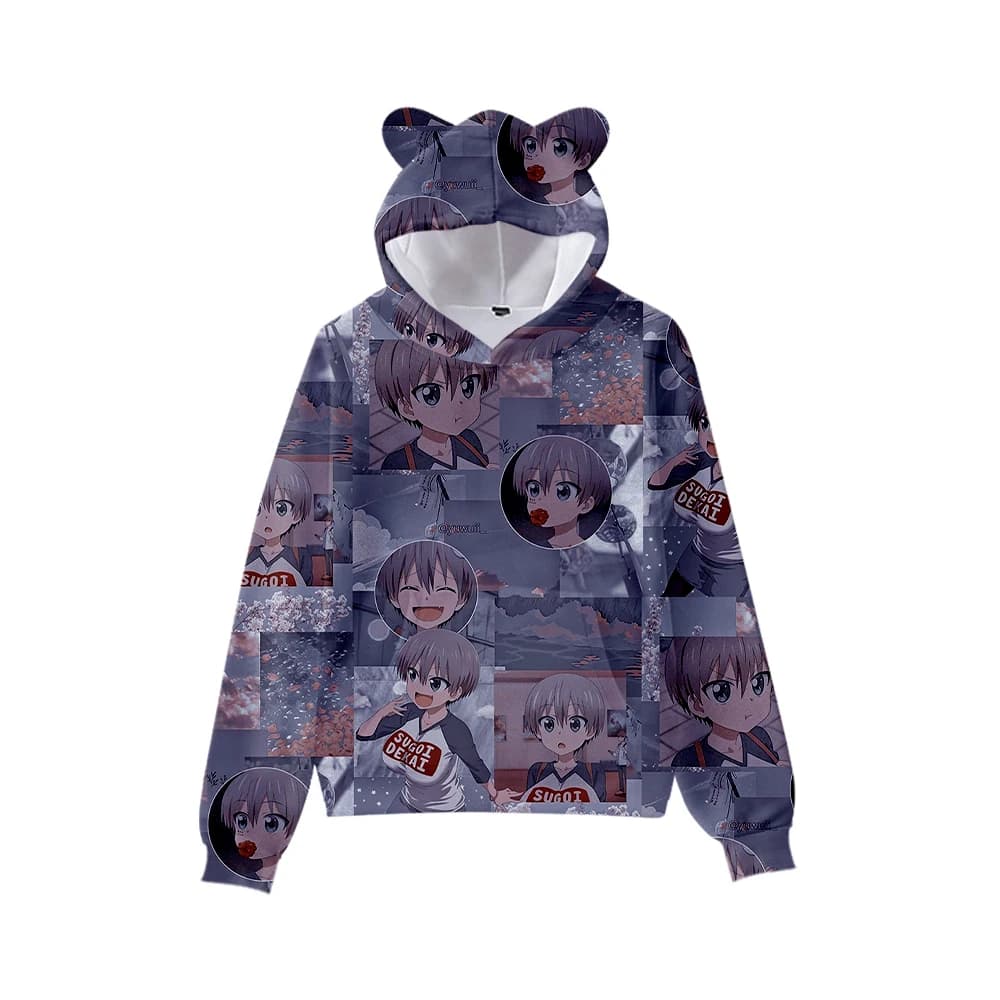 Uzaki-Chan Wants To Hang Out Anime Hana Cat Ear Hoodie