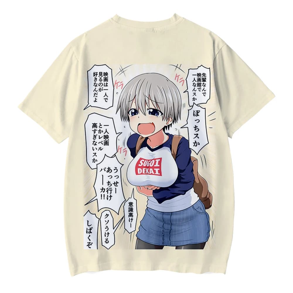 Uzaki-Chan Wants To Hang Out Hana Uzaki Anime 3D Print T-Shirt — detail 1