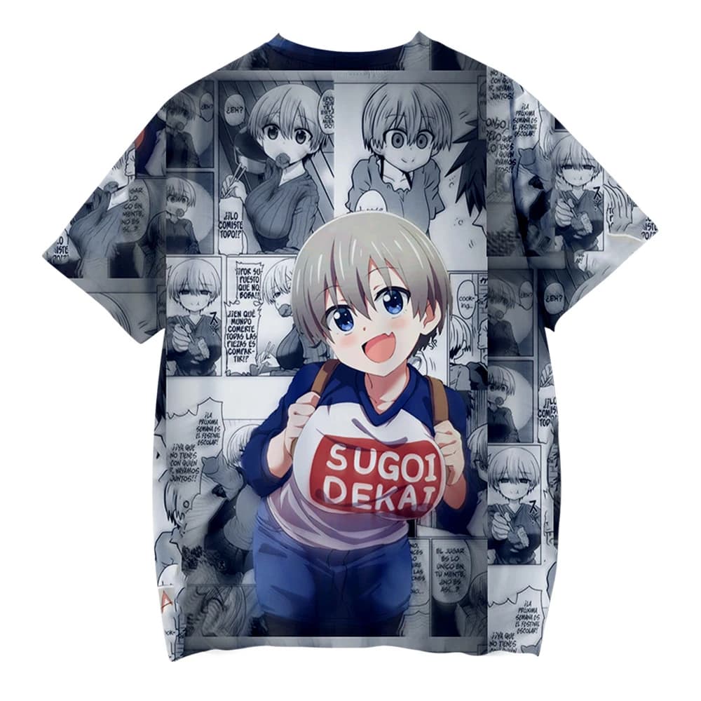 Uzaki-Chan Wants To Hang Out Anime Hana Uzaki 3D Print T-Shirt — detail 1