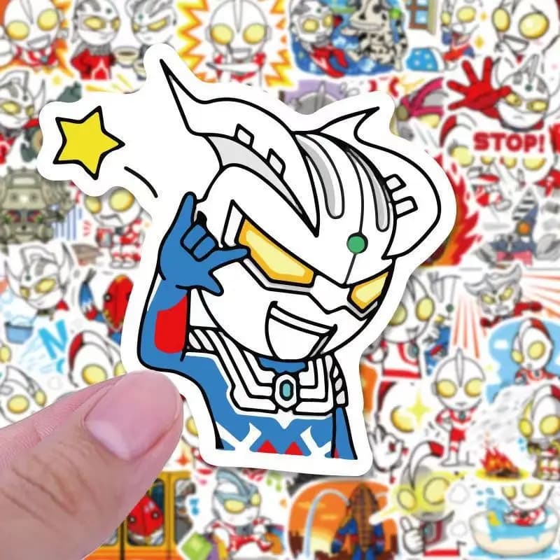 50Pcs Ultraman Anime Waterproof Stickers — detail 1