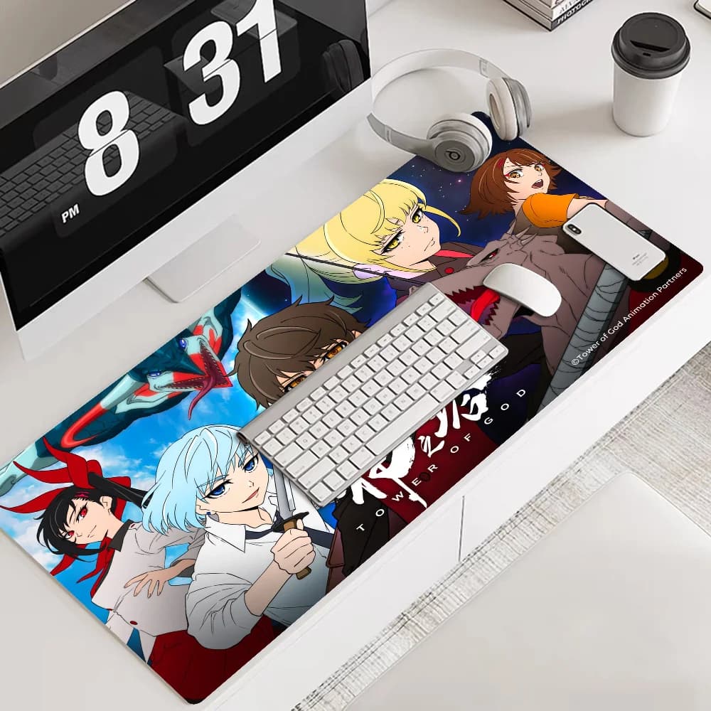 Comic T-Tower o-of G-God Mousepad Custom Skin Desktop Desk Mat Kawaii Gaming Accessories Students Writing Pad for PC Computer — detail 2