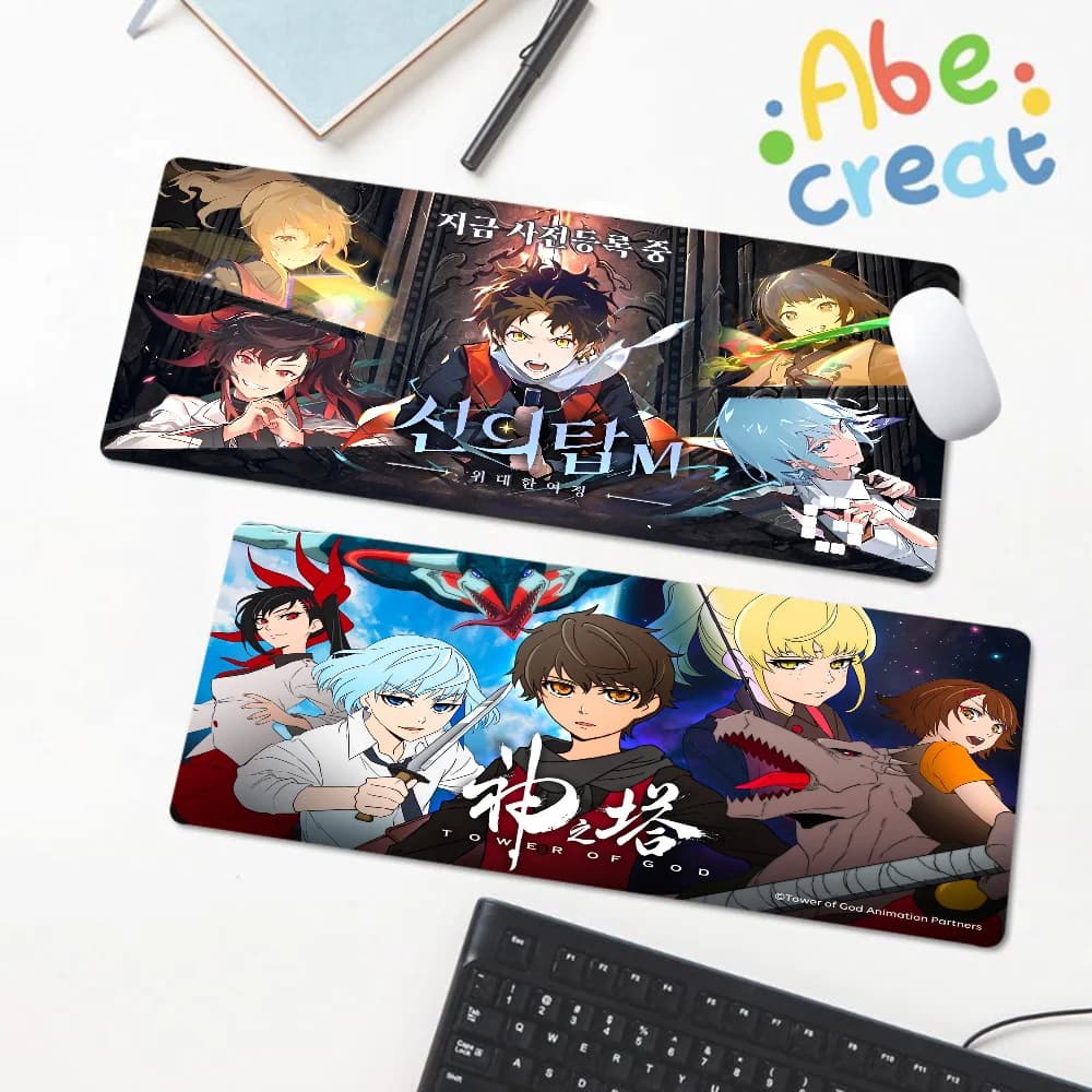 Comic T-Tower o-of G-God Mousepad Custom Skin Desktop Desk Mat Kawaii Gaming Accessories Students Writing Pad for PC Computer