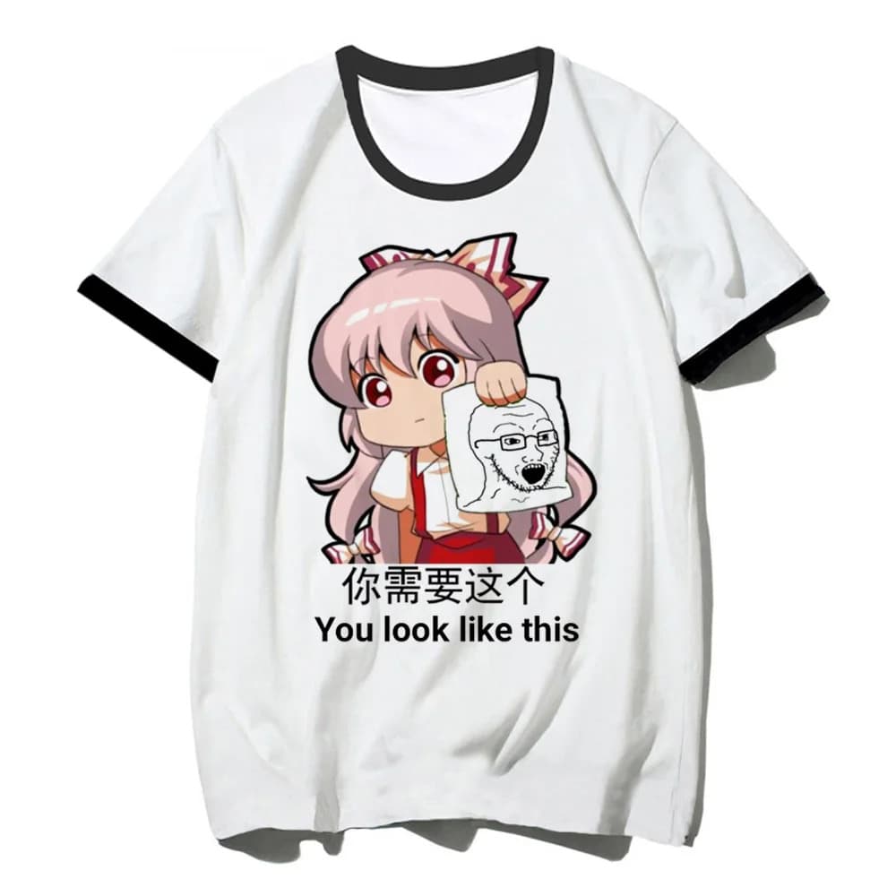 Anime Touhou Project Fujiwara No Mokou Short Sleeve T-Shirt