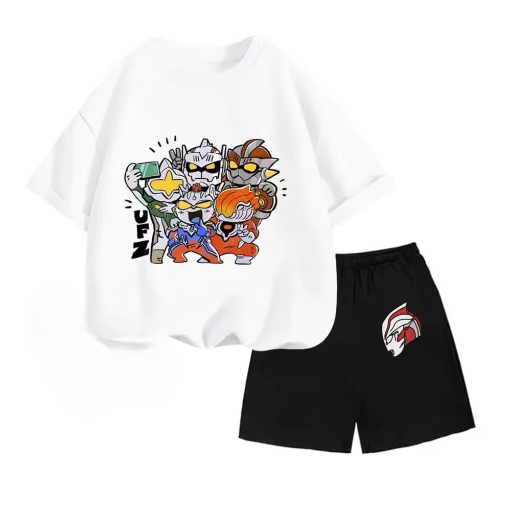 Anime Ultraman Printed T-Shirt And Shorts Children Suit — detail 1