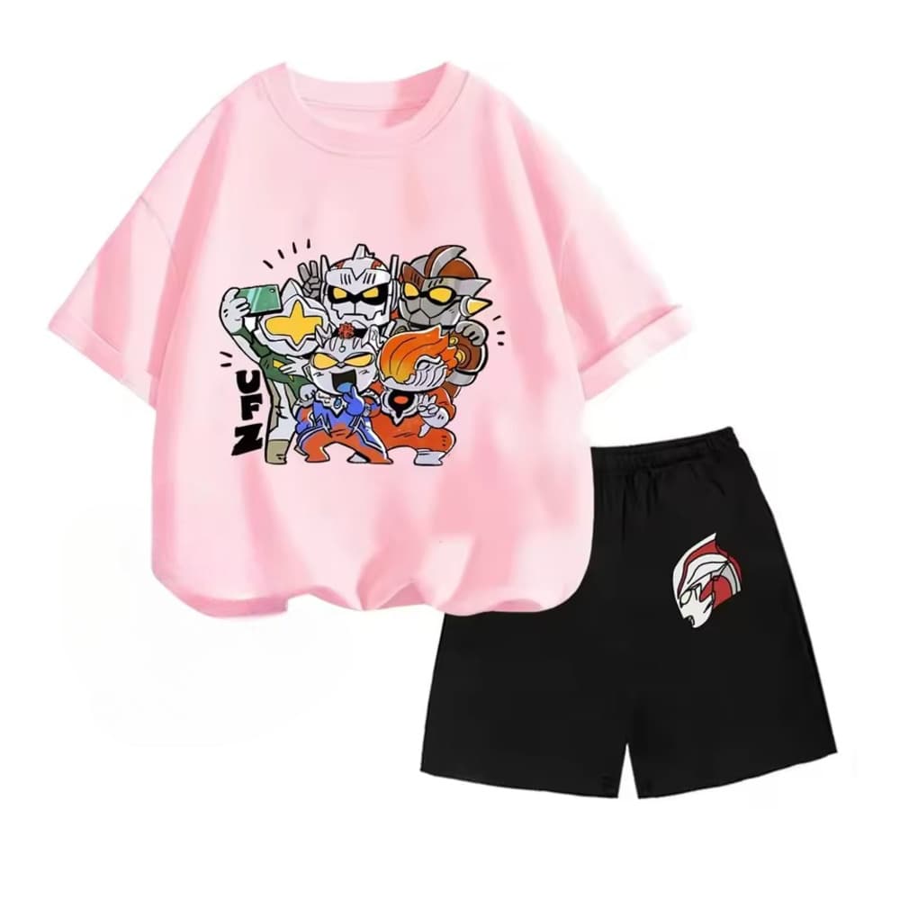 Anime Ultraman Printed T-Shirt And Shorts Children Suit — detail 2