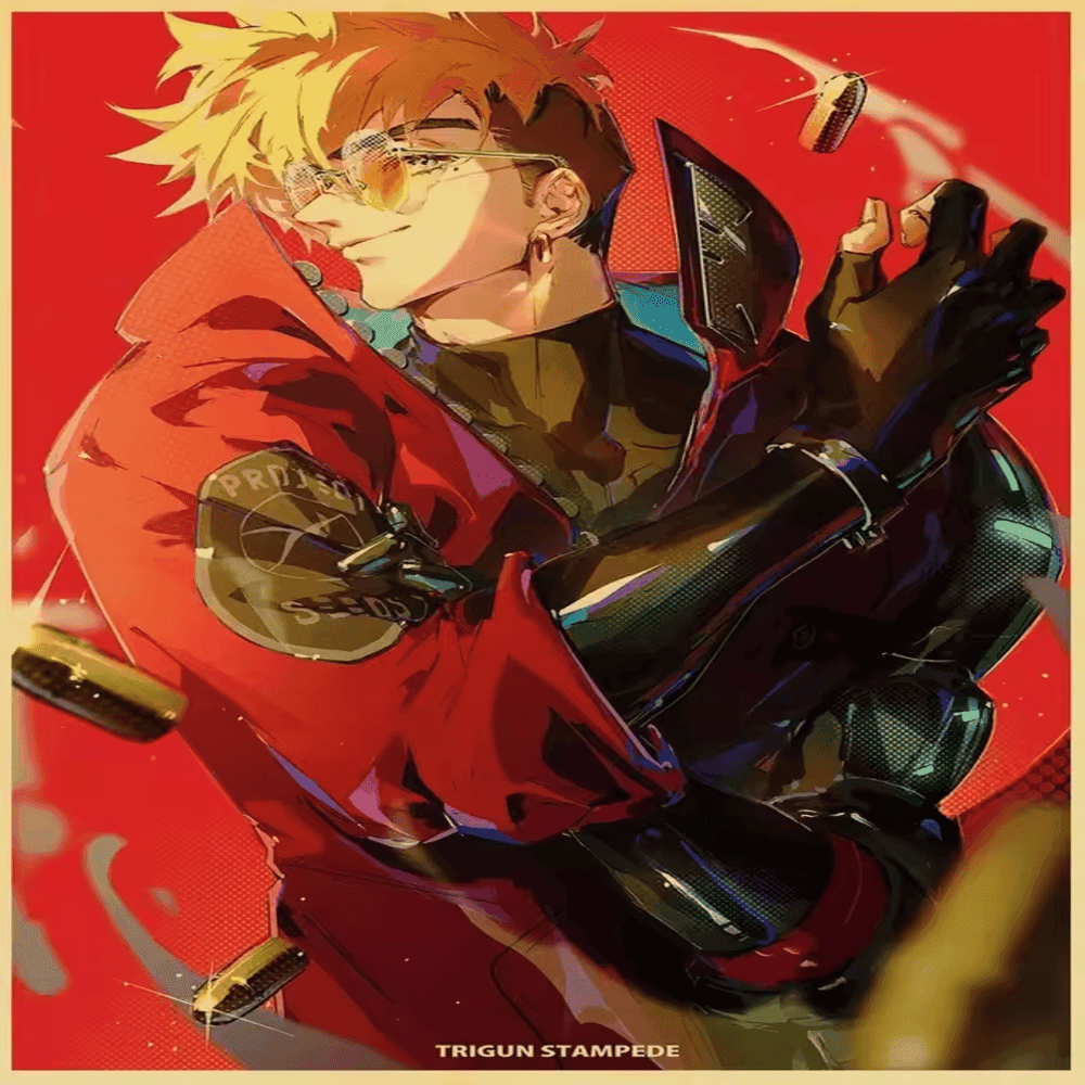 Trigun Anime Vash The Stampede Painting Poster Wall Art
