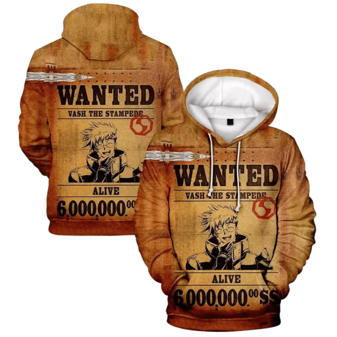 Anime Trigun Vash The Stampede Dead Or Alive 3D Printed Hoodie