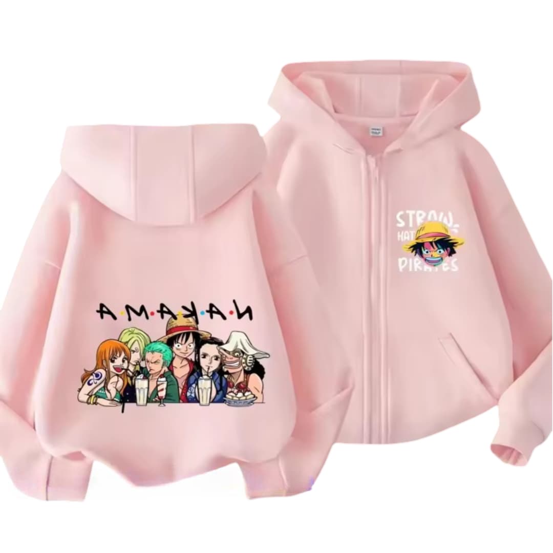 Anime One Piece Character Zipper Hoodie — detail 2