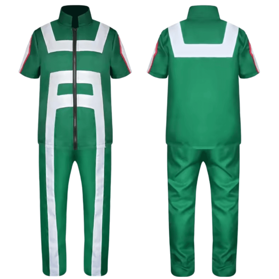 Anime My Hero Academia Izuku Midoriya Green Uniform Cosplay Costume
