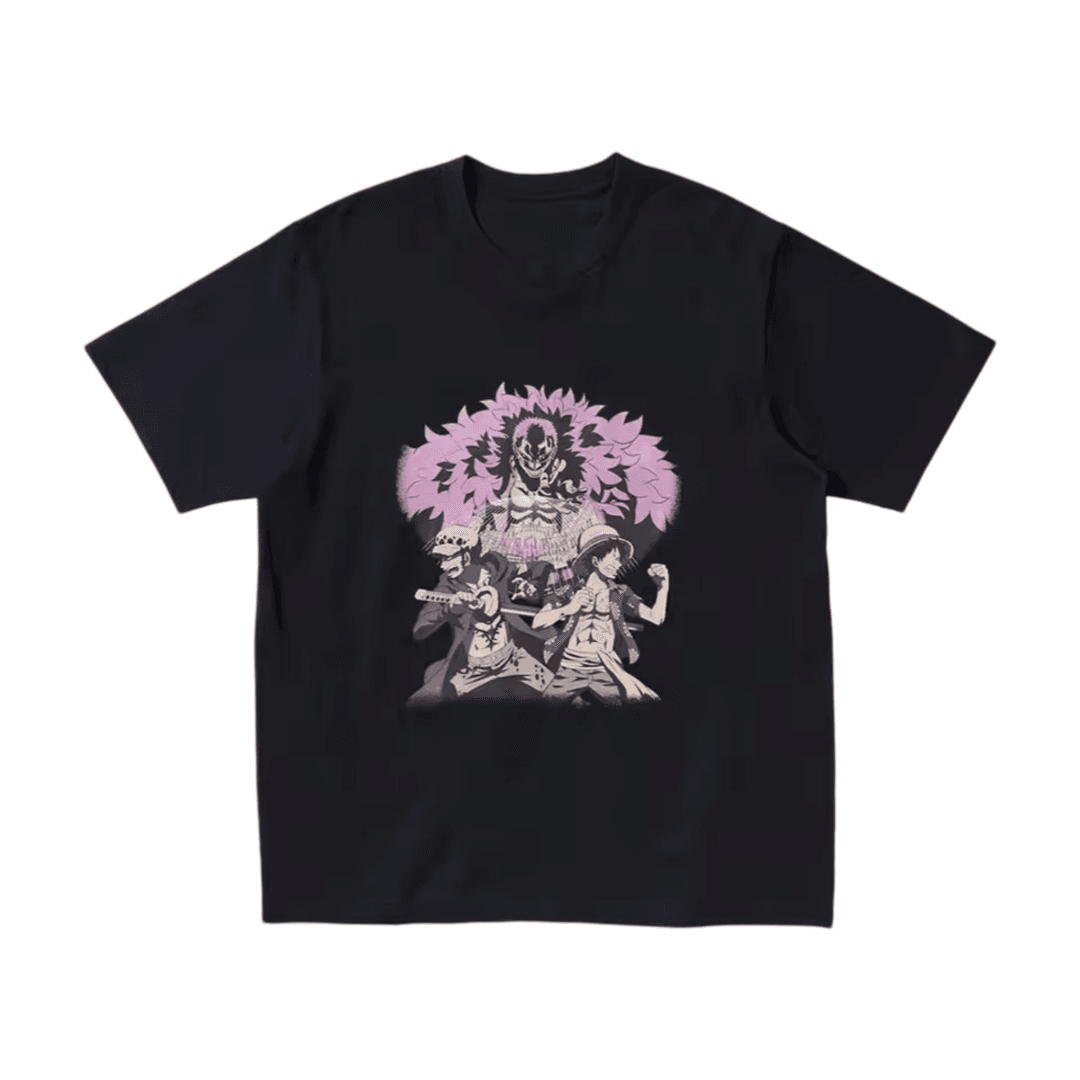 Anime One Piece 25th Anniversary Donquixote And Luffy With Trafalgar Law T-Shirt